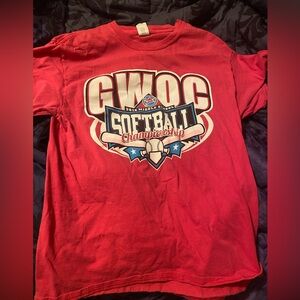 Red GWOC Softball Championship T-Shirt